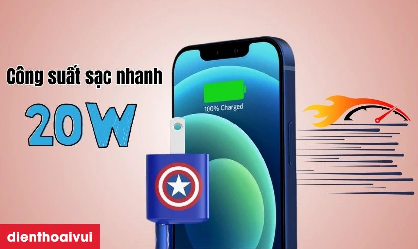 Công suất sạc nhanh 20W